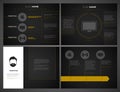 Business presentation template set.powerpoint template design backgrounds Royalty Free Stock Photo