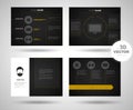 Business presentation template set. powerpoint template design backgrounds Royalty Free Stock Photo