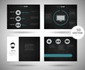 Business presentation template set.powerpoint template design backgrounds Royalty Free Stock Photo