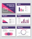 Business presentation templates and infographics vector elements. Royalty Free Stock Photo