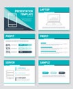 Business presentation templates and infographics vector elements. Royalty Free Stock Photo