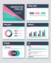 Business presentation templates and infographics vector elements. Royalty Free Stock Photo