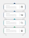 Business presentation timeline infographic with 4 process steps Royalty Free Stock Photo