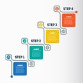 Business presentation, timeline or Infographics elements. Stairs