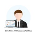 Business Process Analytics Flat Icon