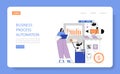 Business Process Automation. Flat Vector
