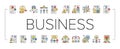 business process automation icons set vector