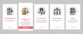 business process automation onboarding icons set vector