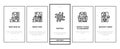 business process automation onboarding icons set vector
