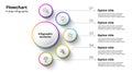 Business process chart infographics with 5 step segments. Circular corporate timeline infograph elements. Company presentation Royalty Free Stock Photo