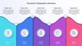 Business process chart infographics with 5 step segments. Circular corporate timeline infograph elements. Company presentation