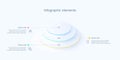 Business process chart infographics with 3 steps in neumorphism design. Square corporate workflow graphic elements. Company