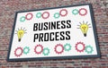 Business process concept on a billboard Royalty Free Stock Photo