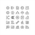 Business Process and Data Analytics Line Icons Set â Workflow, Management and Automation Symbols Royalty Free Stock Photo