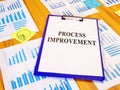 Business Process Improvement plan with clipboard Royalty Free Stock Photo