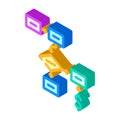 business process isometric icon vector illustration Royalty Free Stock Photo