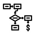 business process line icon vector illustration Royalty Free Stock Photo