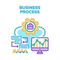 Business Process Strategy Vector Concept Color Royalty Free Stock Photo