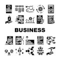 business process technology icons set vector Royalty Free Stock Photo