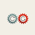 Business process vector concept. Symbol of automation, innovation, management. Minimal design illustration.