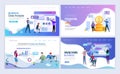 Business process and workflow landing pages template Royalty Free Stock Photo