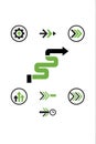 Business Process Workflow And Speed Optimization Icons Royalty Free Stock Photo