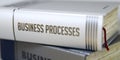 Business Processes. Book Title on the Spine. 3D. Royalty Free Stock Photo