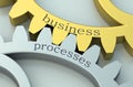 Business Processes concept on the gearwheels Royalty Free Stock Photo