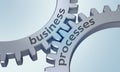 Business Processes on metal gears Royalty Free Stock Photo