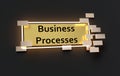 Business Processes modern golden sign