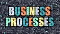 Business Processes in Multicolor. Doodle Design.