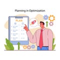 Business processes optimization. Productive employee with efficient