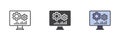 Business productivity different style icon set
