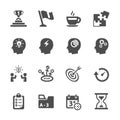 Business productivity icon set, vector eps10 Royalty Free Stock Photo