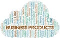 Business Products word cloud create with text only.