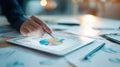 Business Professional Analyzing Data On Digital Tablet. Data-Driven Decision Making In Modern Office Royalty Free Stock Photo