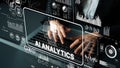 Business Professional Engaging in AI Analytics with Data Visualization and Insights on Modern Technology Interface Royalty Free Stock Photo