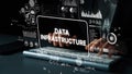 Business Professional Engaging with Data Infrastructure in a Modern Digital Environment. Asymptotic smart data analytic Royalty Free Stock Photo