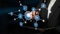 Business Professional Interacting with Digital Technology Interface Representing Innovation, Connectivity, and Future Royalty Free Stock Photo
