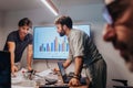 Business Professionals Collaborating on Innovative Project Strategy in a Modern Boardroom Royalty Free Stock Photo