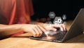 Business professionals are managing files and folders that store corporate data digitally,Document and database management