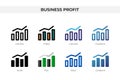 Business Profit icon in different style. Business Profit vector icons designed in outline, solid, colored, filled, gradient, and Royalty Free Stock Photo