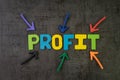 Business profit, success in investment or company revenue more t Royalty Free Stock Photo