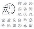 Business project deadline line icon. Specialist, doctor and job competition. Vector
