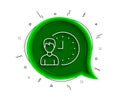 Business project deadline line icon. Vector