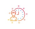 Business project deadline line icon. Vector Royalty Free Stock Photo
