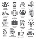 Business project planning icons