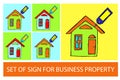 Business property symbols Royalty Free Stock Photo