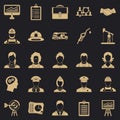 Business proposal icons set, simple style Royalty Free Stock Photo