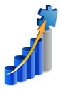 Business puzzle graph illustration Royalty Free Stock Photo